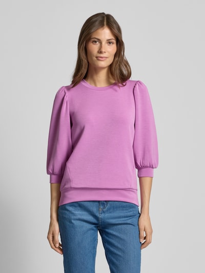 Selected Femme Sweatshirt mit gerippten Abschlüssen Modell 'TENNY' Fuchsia 4