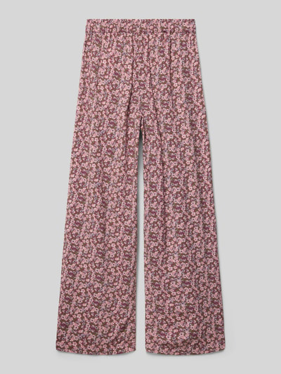 Produktfoto, Loose Fit Weite Hose aus reiner Viskose Modell 'GLOW' von Only, jersey, kwiatowy wzór, elastyczny pas, kieszenie, sznurek