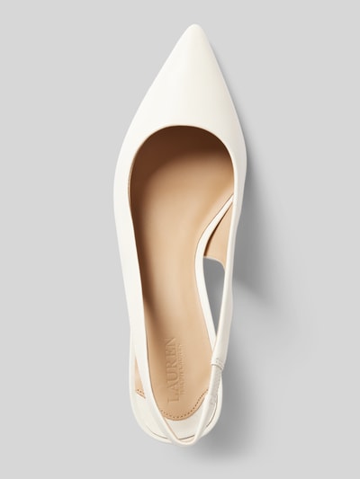 Lauren Ralph Lauren Pumps mit elastischem Fesselriemen Model 'LOLAH II' Weiss 2