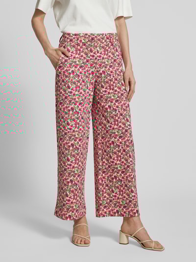 ICHI Culotte met paspelzakken, model 'KATE' Felroze - 4