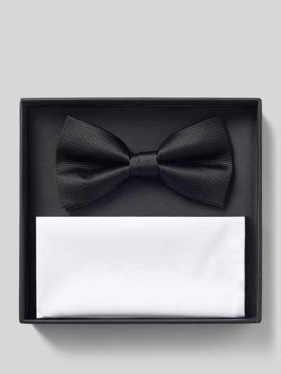 s.Oliver BLACK LABEL Fliege mit Seiden-Anteil Black 1