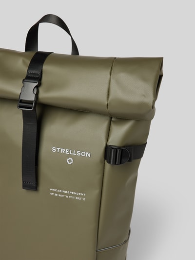 Strellson Rucksack mit Label-Print Modell 'stockwell' Oliv 3