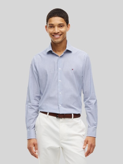 Tommy Hilfiger Slim Fit Businesshemd mit Logo-Stickerei Royal 4