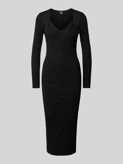 BOSS Strickkleid mit Herz-Ausschnitt Modell 'Ferima' Black 2