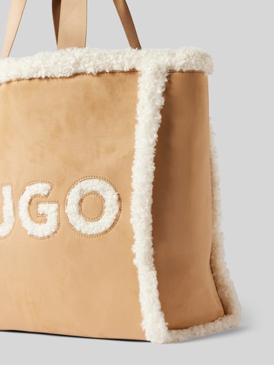 HUGO Tote bag met teddybont, model 'Becky' Beige - 3