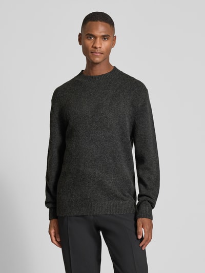 MCNEAL Strickpullover mit gerippten Abschlüssen Dunkelgrau Melange 4