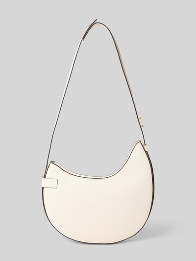 Lauren Ralph Lauren Schoudertas van echt rundleer model 'Tasha' Ecru - 4