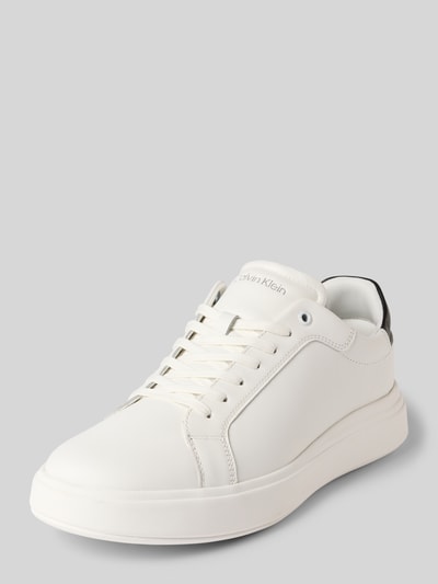 CK Calvin Klein Sneakers met vetersluiting en labeldetail Wit - 1
