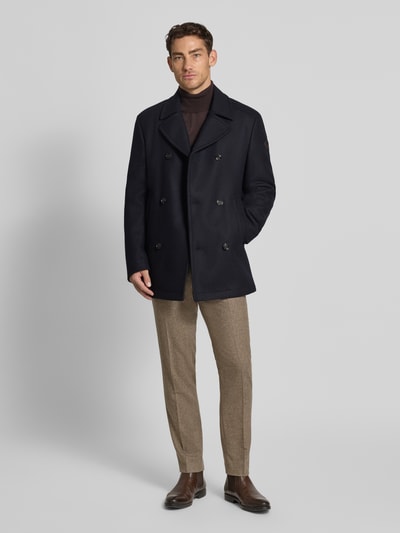 JOOP! COLLECTION Mantel aus Woll-Mix mit Reverskragen Modell 'Butlin' Marine 1