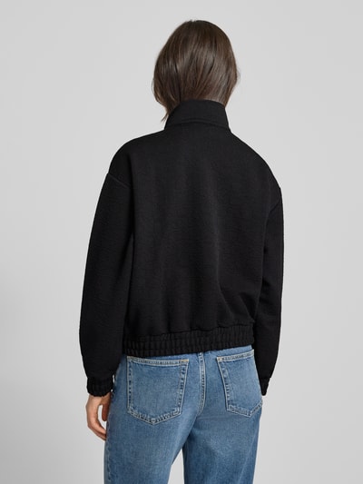 HUGO Regular Fit Sweatjacke mit Strukturmuster Modell 'DARGIE' Black 5