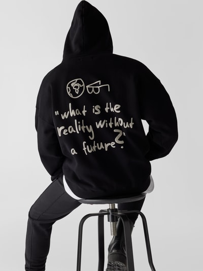 Preach Oversized Hoodie mit Statement-Print Schwarz 6