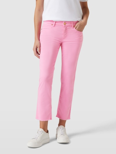 SEDUCTIVE Jeans mit ausgefransten Beinabschlüssen Modell 'CLAIRE CROPPED' Pink 4