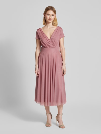 Vera Mont Knielanges Cocktailkleid in Wickel-Optik Rose 4