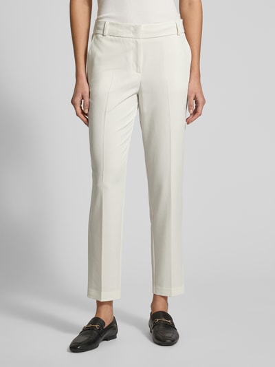 Christian Berg Woman Spodnie materiałowe o kroju tapered fit z elastycznym pasem Złamany biały 4