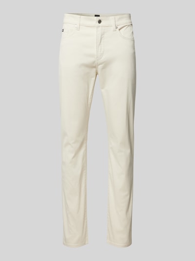 BOSS Slim Fit Stoffhose mit Stretch-Anteil Modell 'Delaware' Offwhite 1