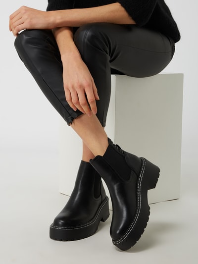 Only Chelsea Boots in Leder-Optik Modell 'Bossi' Black 3