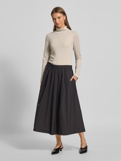 Marc Cain Shirt met lange mouwen en opstaande kraag Zand - 1