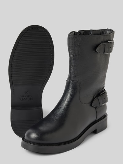 Newd Tamaris Stiefel aus Leder mit Reißverschluss Black 4