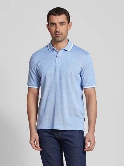 bugatti Poloshirt mit Label-Detail Hellblau 4