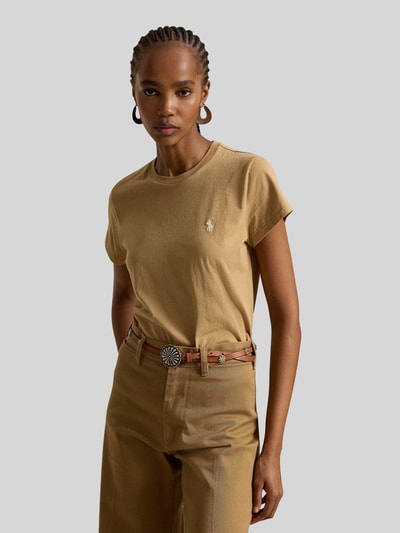 Polo Ralph Lauren Regular Fit T-Shirt aus reiner Baumwolle Camel 4