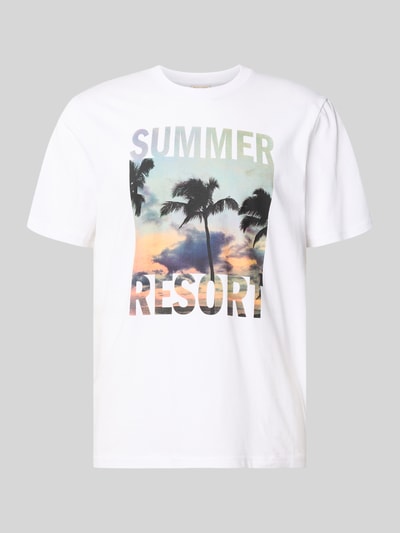 Produktfoto, Regular Fit T-Shirt aus reiner Baumwolle Modell 'MAGDY LIFE' von Only & Sons, Optik: unifarben, Foto-Print, Rundhals, Kurzarm