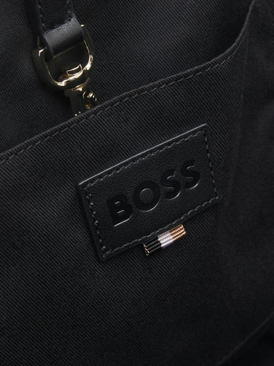 BOSS Shopper met doorgestikt motief, model 'PALMAH' Zwart - 5