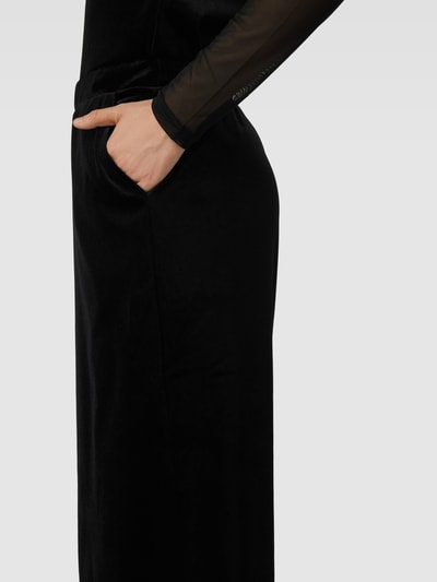 ICHI Spodnie materiałowe z imitacji aksamitu model ‘LAVANNY’ Czarny 3