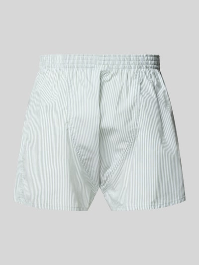 Produktfoto, Boxershorts mit elastischem Bund im 3er-Pack von MCNEAL aus Reine Baumwolle, Regular-Fit, feines Streifenmuster, Label-Detail