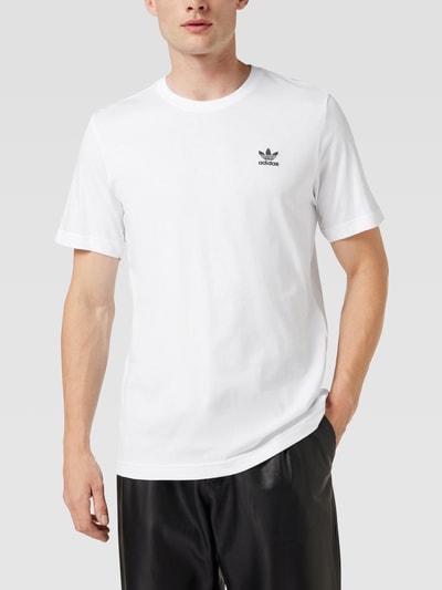 adidas Originals T-Shirt aus Baumwolle mit Label-Stitching Weiss 4