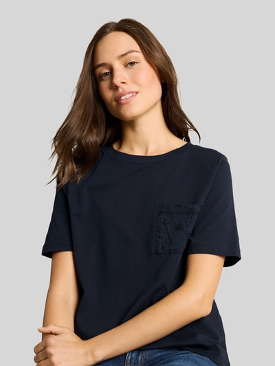 Tom Tailor Regular Fit T-Shirt aus reiner Baumwolle Dunkelblau 3