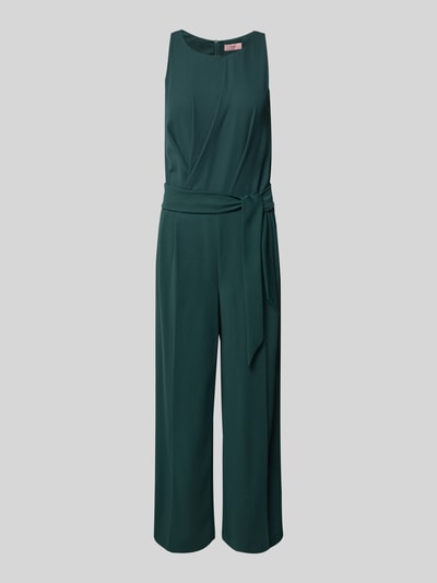 V.M. Jumpsuit met strikceintuur Donkergroen - 2