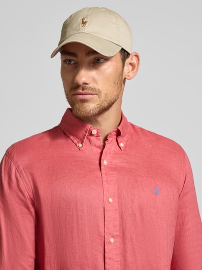 Polo Ralph Lauren Regular fit linnen overhemd met button-downkraag Paars - 3
