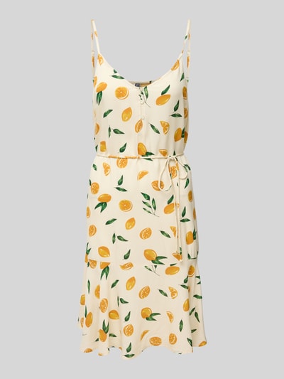 Pieces Tailliertes Minikleid mit Taillenband Modell 'NYA' Offwhite 2