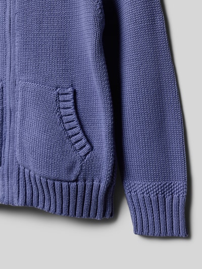 Polo Ralph Lauren Kids Strickjacke mit Label-Stitching und Eingrifftaschen Blau 2