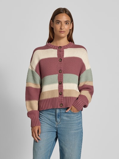 JAKE*S STUDIO WOMAN Gebreid jack met ribboorden Mauve - 4