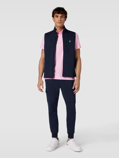 Polo Ralph Lauren Tailored fit poloshirt met labelstitching Felroze - 1