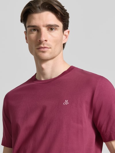 Marc O'Polo Regular Fit T-Shirt aus reiner Baumwolle Dunkelrot 3