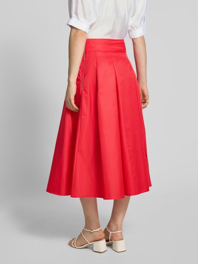 Copenhagen Muse Midirock mit gelegten Falten Modell 'SIMI' Rot 5