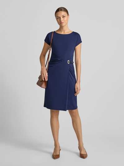 Lauren Ralph Lauren Nauwsluitende businessjurk met riem model 'JAVAS' Marineblauw - 1