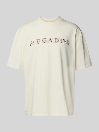 Pegador Oversized T-shirt met labelstitching, model 'Zenor' Offwhite - 2