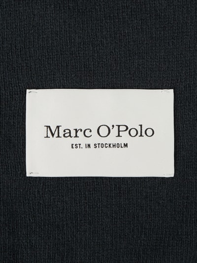 Marc O'Polo Wollschal mit Label-Detail Dunkelgruen 3