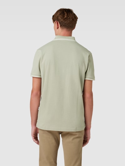 Selected Homme Poloshirt mit Kontraststreifen Khaki 5