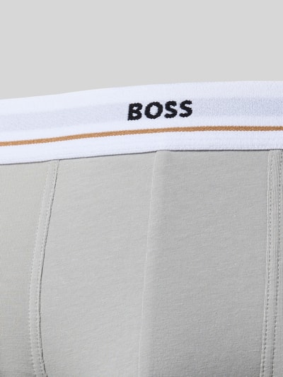 Produktfoto, Slim Fit Trunks aus Baumwoll-Mix im 5er-Pack Modell 5P ESSENTIAL von BOSS, jednolity kolor, bawełniana faktura, elastyczny pas, krój slim fit
