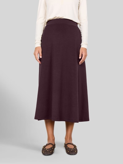 Soyaconcept Uitlopende midi-rok van modalmix model 'BANU' Chocoladebruin - 3