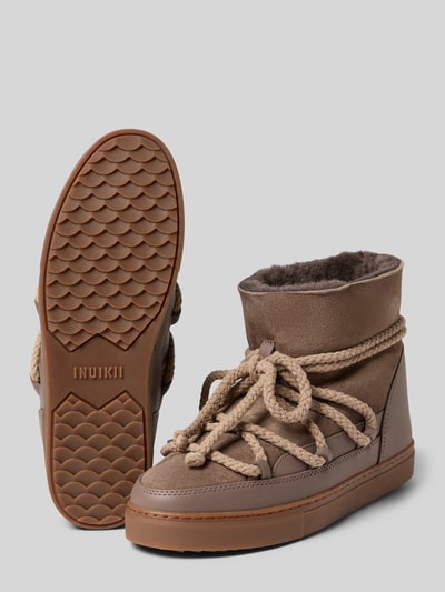 INUIKII Snowboots met labelstitching, model 'CLASSIC' Taupe - 4