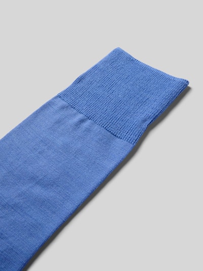 Falke Sokken van scheerwolmix met logoprint, model 'Airport' Aquablauw - 2