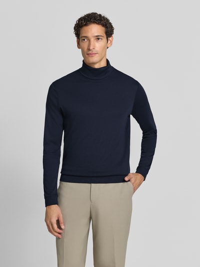 RAGMAN Regular Fit Langarmshirt mit Rollkragen Modell 'Pima' Marine 4