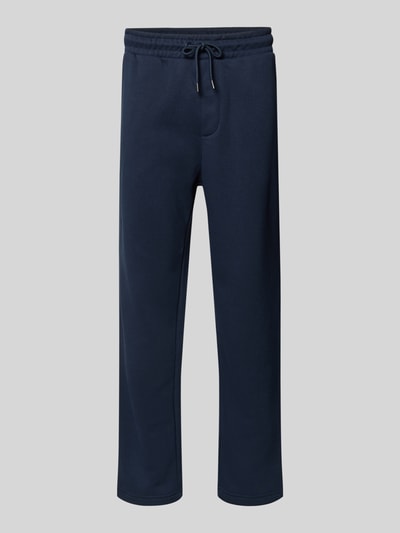 Produktfoto, dunkelblaue Sweatpants mit Baumwoll-Anteil Modell 'KANE BRADLEY' von JACK & JONES, Gerade Passform, elastischer Bund, Eingrifftaschen