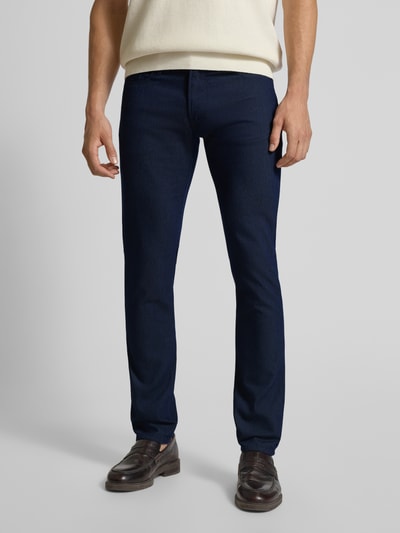 Emporio Armani Slim Fit Stoffhose aus Baumwoll-Mix im 5-Pocket-Design Jeansblau 4