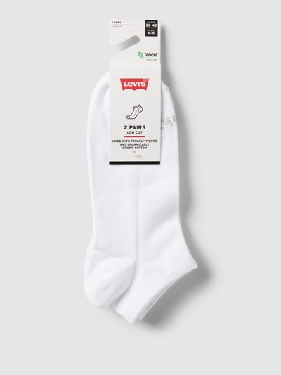 Levi's® Socken mit Label-Schriftzug Modell 'LOW CUT TENCEL' im 2er-Pack Weiss 3